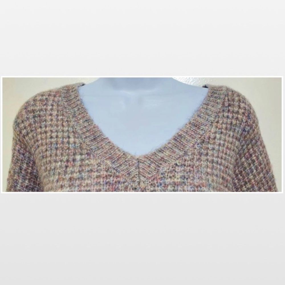 New Falls Creek Sweater Womens Plus 3X Hi Low Purple Grey Ombre Fuzzy Knit NWT - Picture 4 of 16